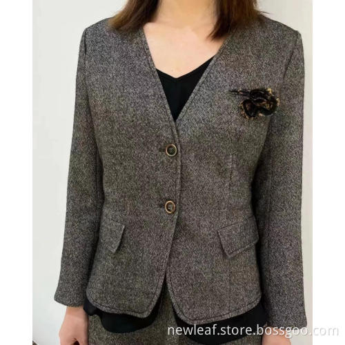 Italian Wool blend Fabric Black Gray Tone Suits